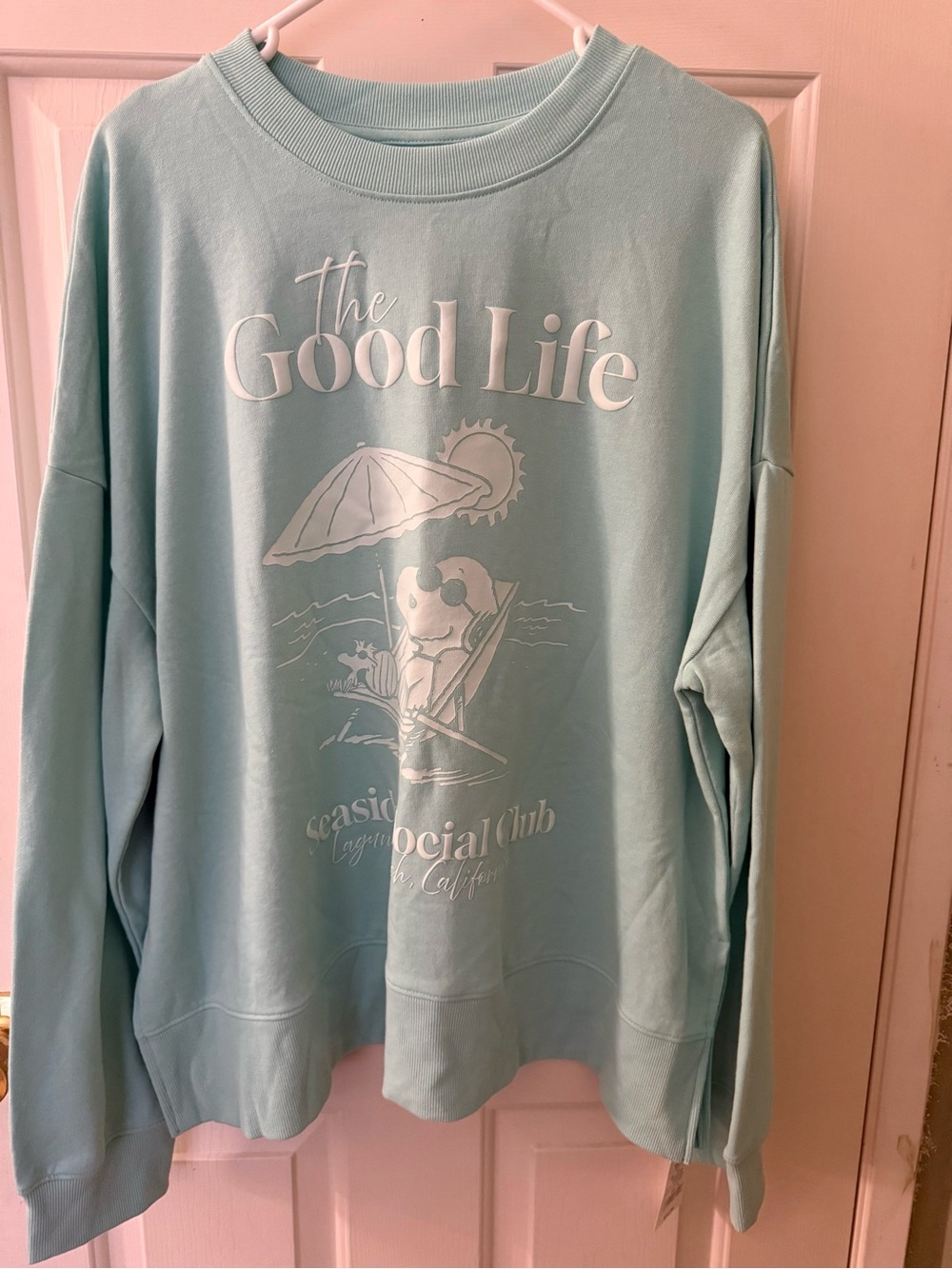 Hybrid Apparel The Good Life Graphic Sweatshirt - Light Aqua